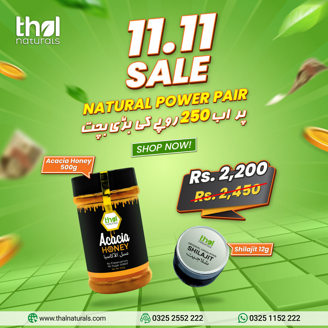 Acacia Honey 500g + Shilajit 12g