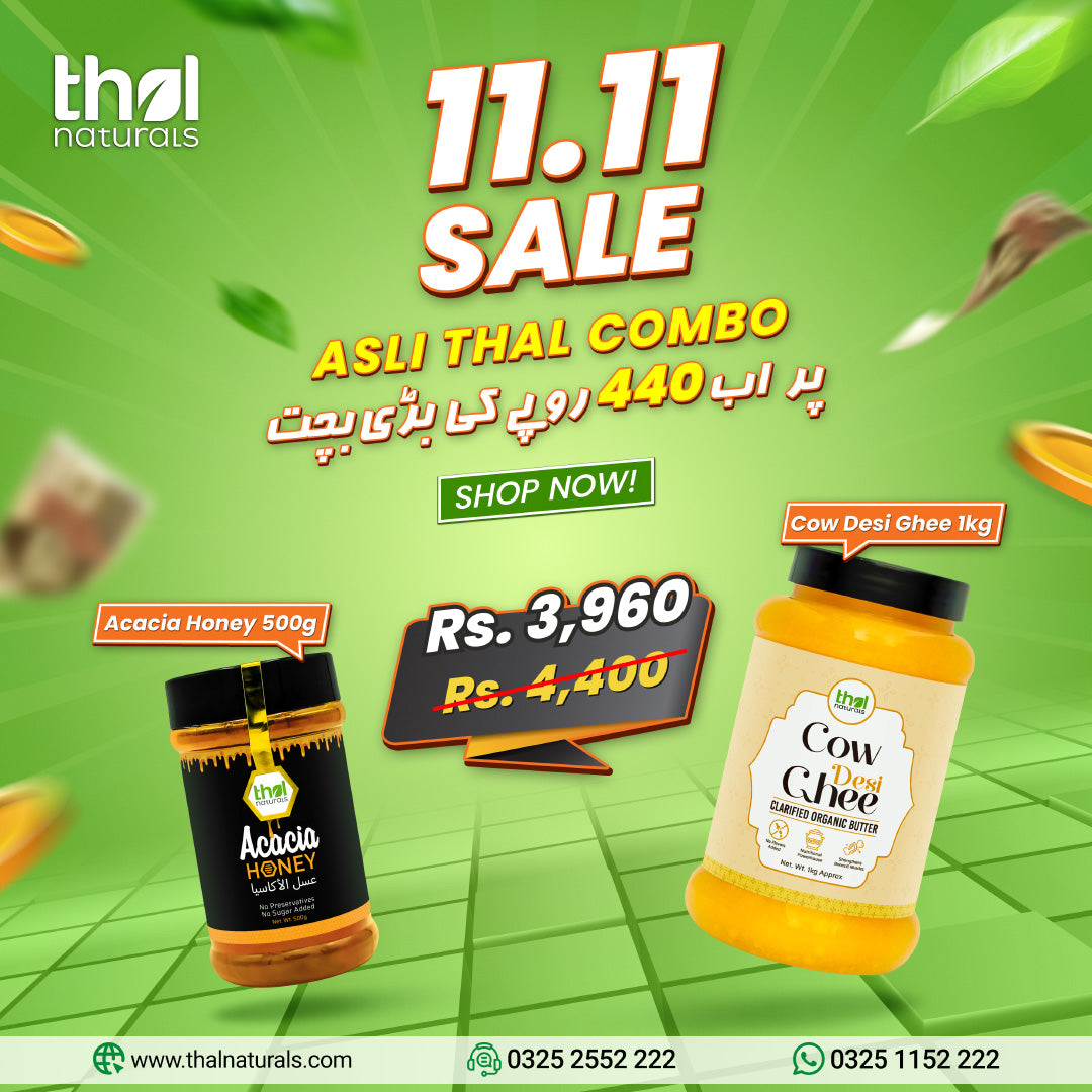 Acacia Honey 500g + Cow Desi Ghee 1kg