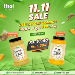 Buffalo Desi Ghee 1kg + Cow Desi Ghee 1kg