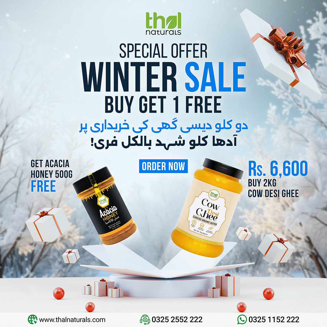 2kg Cow Desi Ghee + Acacia Honey 500g Free