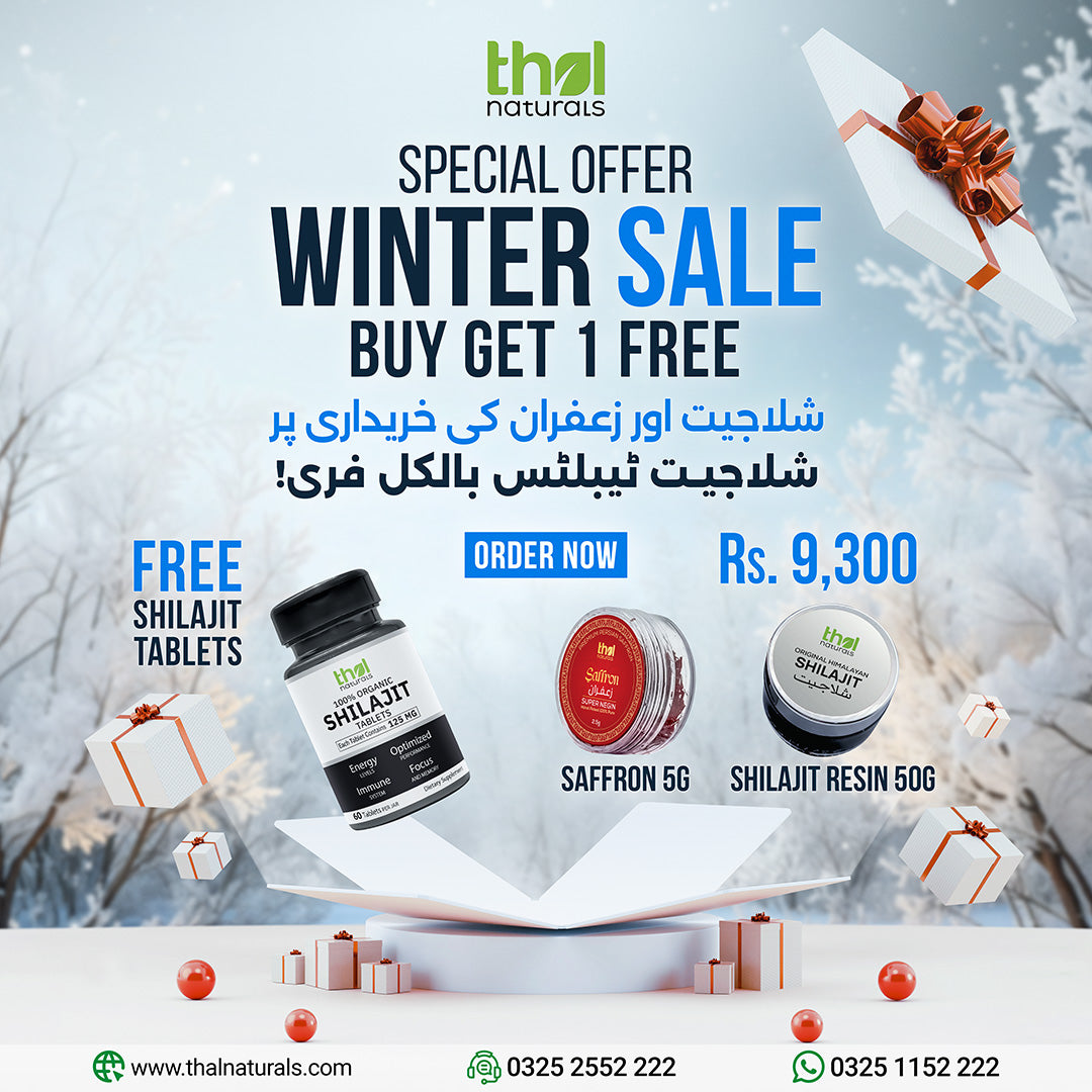 Saffron 5g + Shilajit 50g + Shilajit Tablets Free