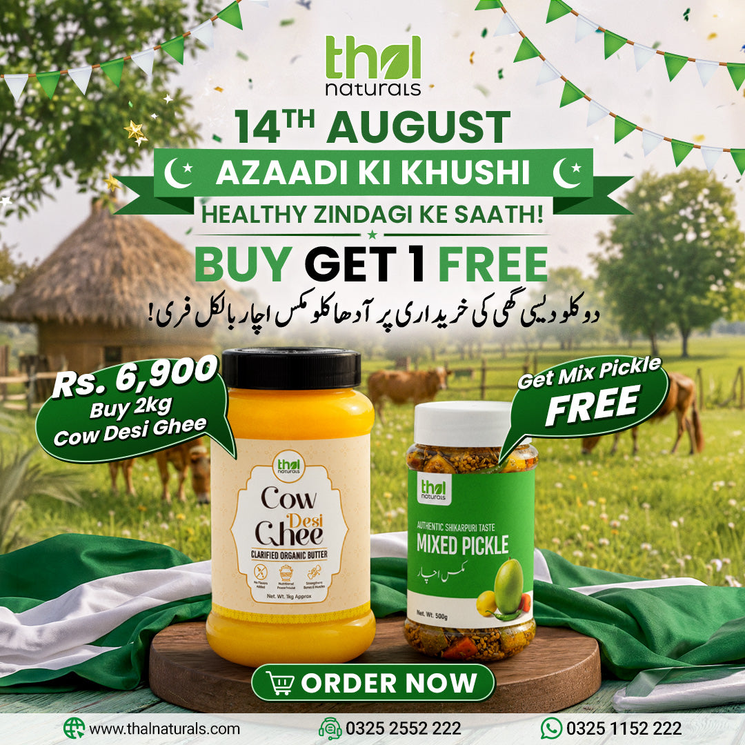 2kg Cow Desi Ghee + 500g Mix Pickle Free