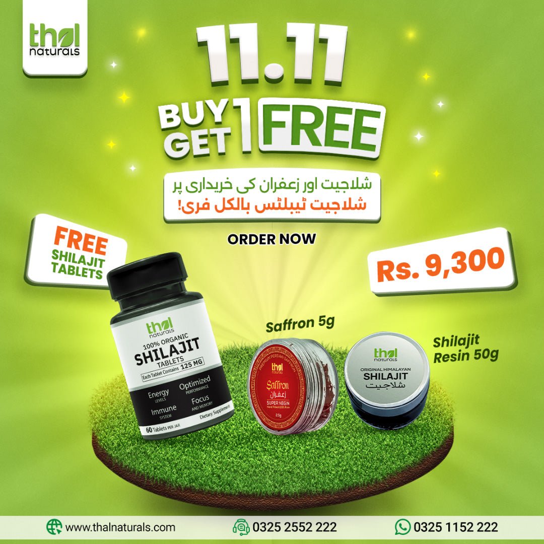 Shilajit 50g + Saffron 5g + Shilajit Tablets