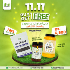 Cow Desi Ghee 1kg + Small Bee Honey 500g + Chia Seeds