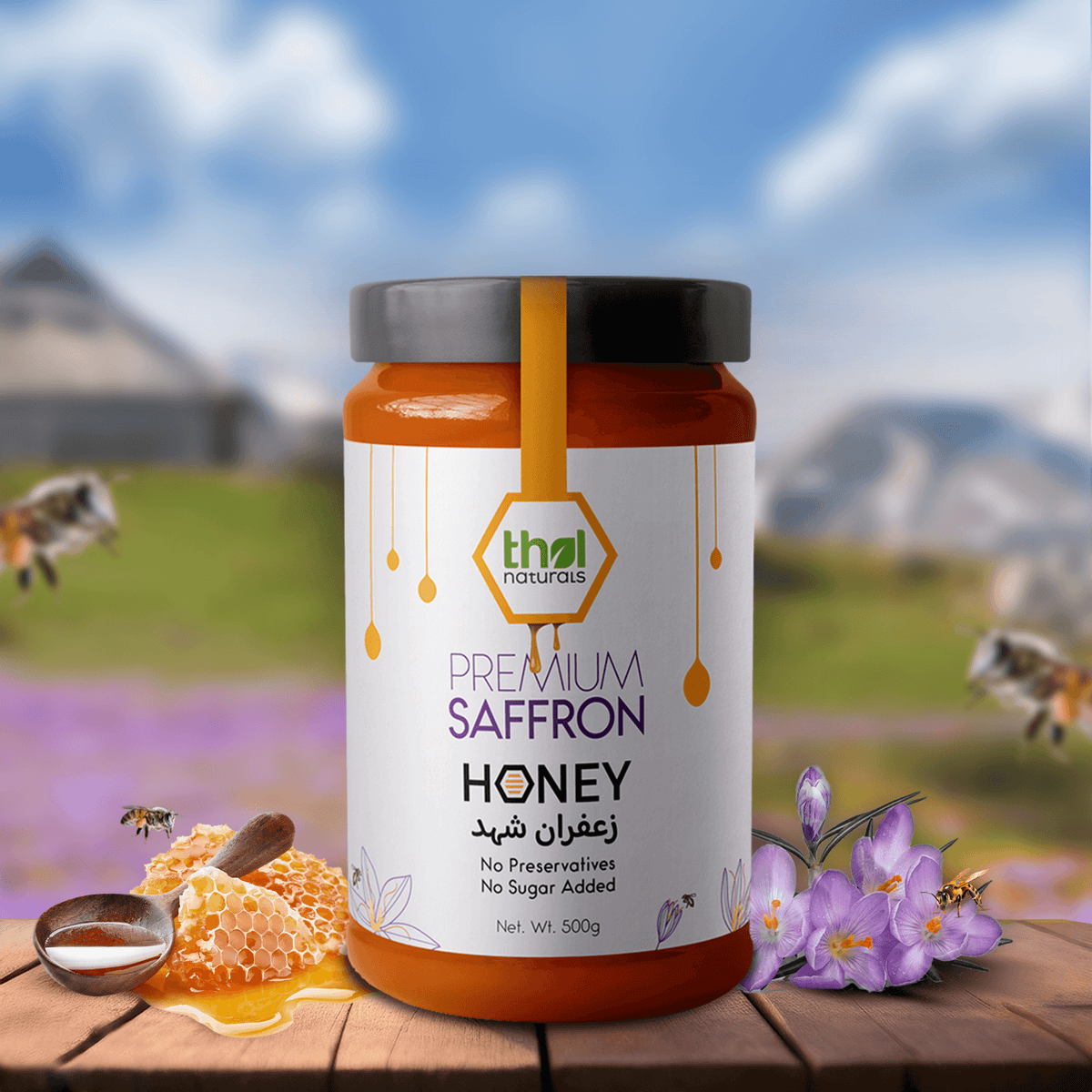 Saffron Honey 500g / زعفران شہد – Thal Naturals