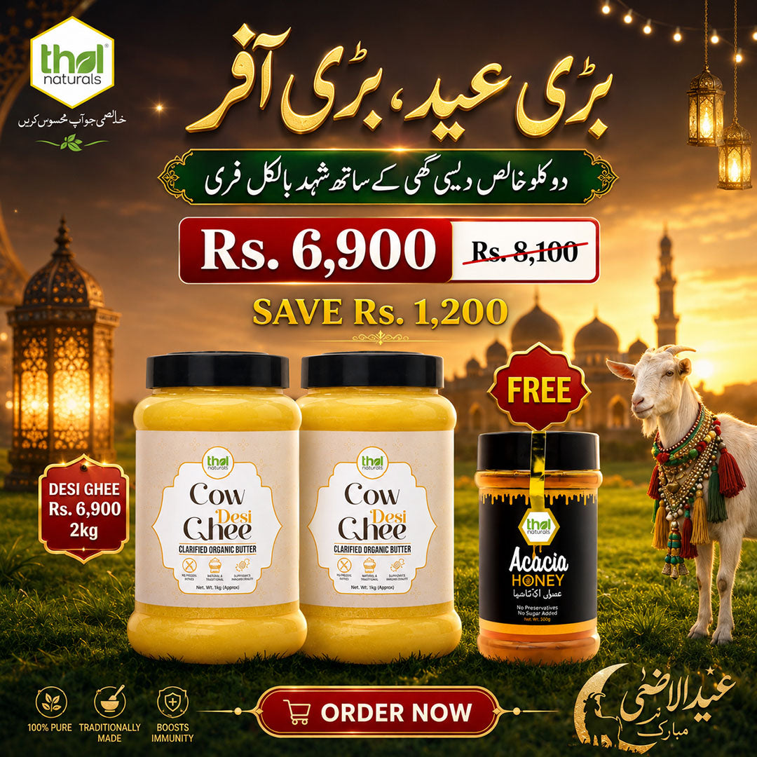 2kg Desi Ghee + 500g Acacia Honey Free